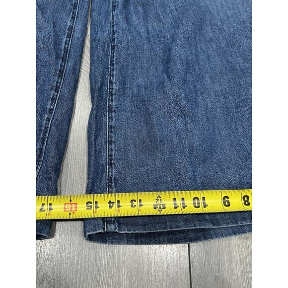 Pilcro Anthropologie The Skipper Strapless Jumpsuit Denim Wide Leg 18W A003655 - Picture 7 of 13